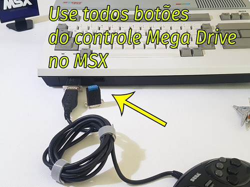 Adaptador Msx Joymega - Use Controle Sega Mega Drive Genesis