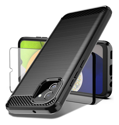 Funda Para Samsung Galaxy A03 5g - Negra + Protector