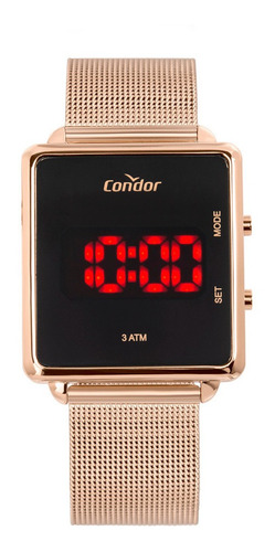 Relógio Condor Feminino Cobjs31bab/4j Rose Led