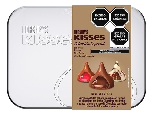 Chocolate Hershey's Kisses Selección Especial Lata 3 Sabores