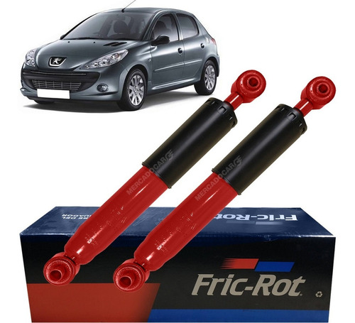 Kit 2 Amortiguador Tras Peugeot 207 1.4 8v 2011 2012 2013