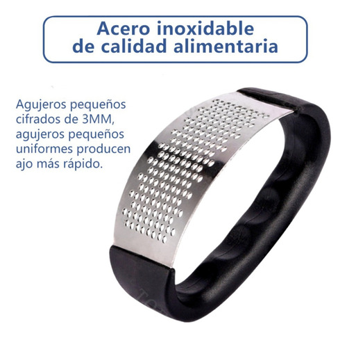 Trituradora de ajo manual de acero inoxidable, amasadora y exprimidora