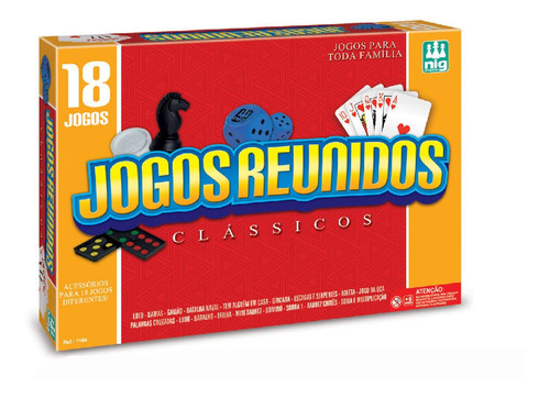 Imagem 2 de 3 de 18 Jogos Reunidos - Dama Trilha Ludo Xadrez + 14 Jogos - Nig