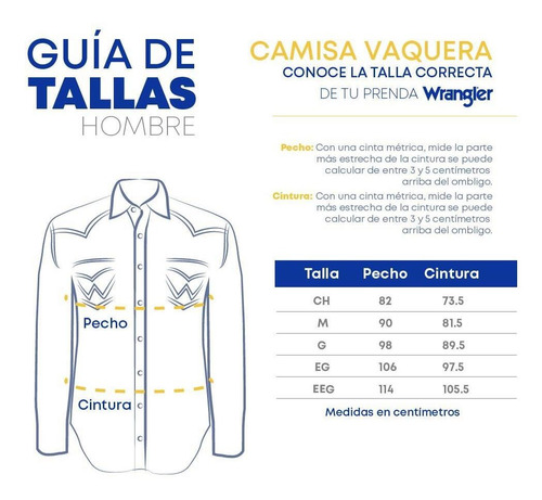 Imagen 6 de 6 de Camisa Vaquera Wrangler De Hombre 98b