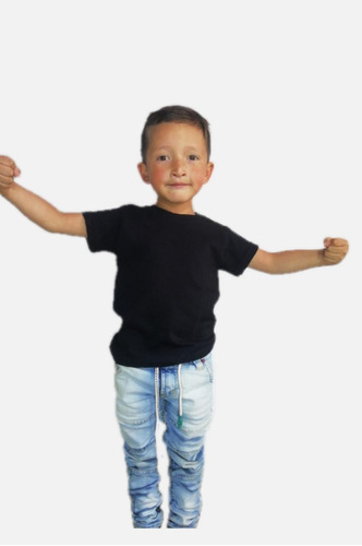 Camisetas Niños Color Algodón 100% -180 Gramos Para Estampar