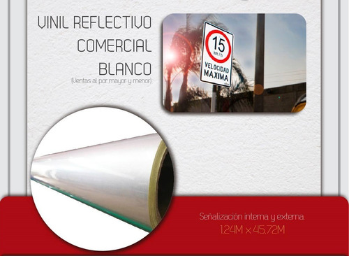 Vinil Reflectivo Comercial Blanco