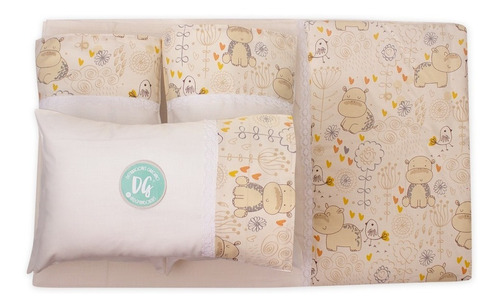 Set De Sabanas De Bebés Con Almohadas X3 Con Fundas X3. Niña