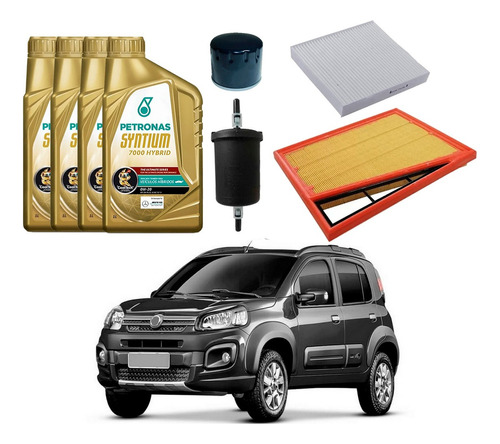 Kit Filtro Ar Combustivel Cabine Fiat Uno Way 1.3 2018