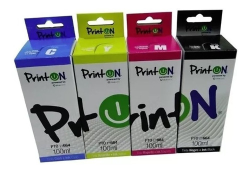 2 Tintas Epson 100 Ml  T664 L200 L210 L350 L355 Et 4550 662