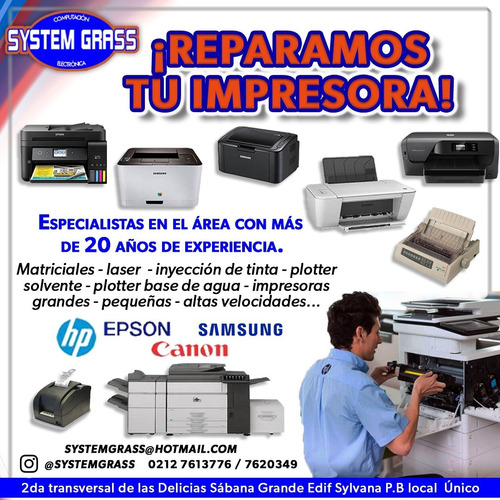 Servicio Tecnico Reparación Impresoras Plotter Fotocopiadora