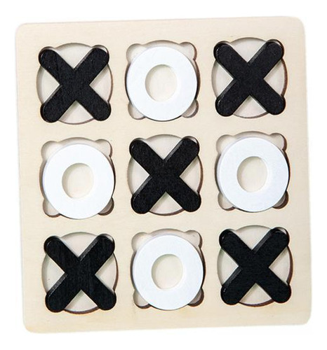 2 Juego De Madera Tic Tac Toe, Juego De Viaje, Interacción