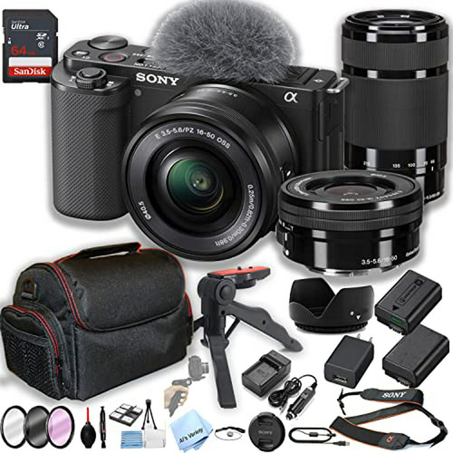 Cámara Sony Zv-e10 Con Lentes 16-50mm Y 55-210mm + Accesorio
