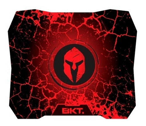 Mouse Pad gamer BKT G17 de tela 244mm x 287mm x 3mm negro/rojo