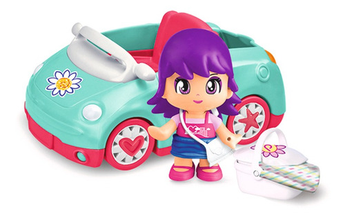 Imagen 2 de 5 de Pinypon Vehículo Auto Con Figura 15652