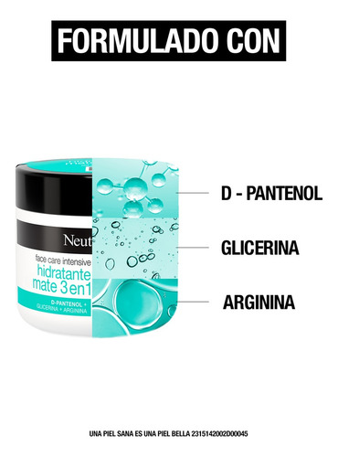 Crema Facial Neutrogena Face Care Intensivo 3 En 1 100 Ml Todo Tipo De Piel