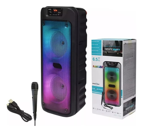 Bocina Parlante Bluetooth 6.5 X 2 Luces Led,bluetooth,fm