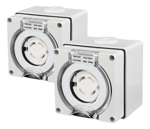 Tbse Nema L14-30c 30amp Ip66 Caja De Enchufe Femenino, 3 1 A
