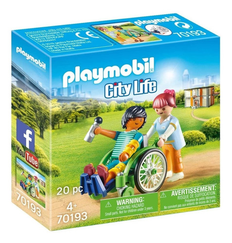 Playmobil 70193 Paciente Silla D Ruedas Jugueteria El Pehuen