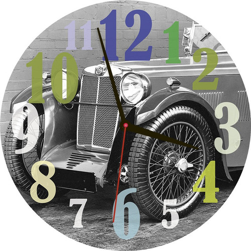 Relógio Retrô 30 Cm Carro Antigo Vintage Mod 27