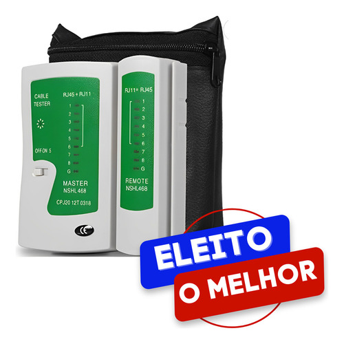 Testador De Cabo De Rede Rj45 Lan Cat5 Cat6 Rj11 Telefonia