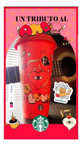 Starbucks Vaso Reusable San Valentin 710ml Mex2025 + Tarjeta
