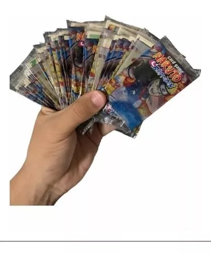 200 Cards Figurinha Naruto C/ 50 Pacotes Bafo Colecionável