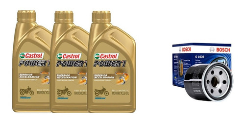 Kit R3/a, Mt03, Xj6, Mt07, R6 3l Castrol 10w50 + Filtro