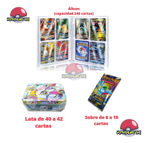 Álbum (240 Cartas) + Lata  - Pokémon - Atrápalos Ya