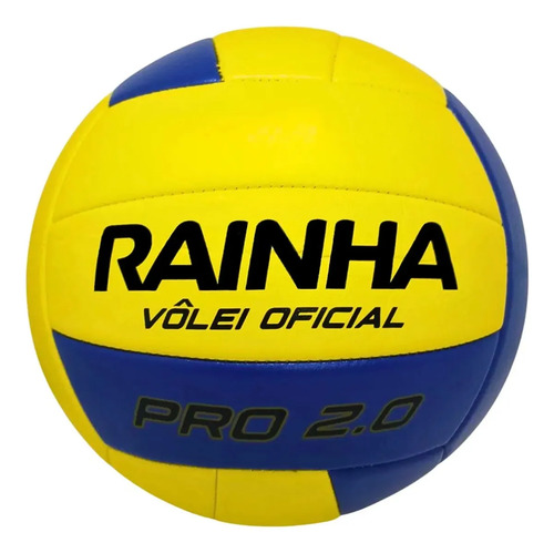 Bola De Volei Oficial 2.0 Rainha Quadra Ultra Power Amarelo e azul