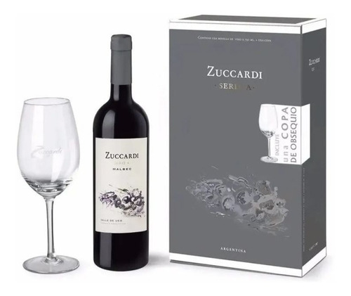 Vino Malbec Zuccardi Seria A  + Copa Con Estuche (p/regalo)