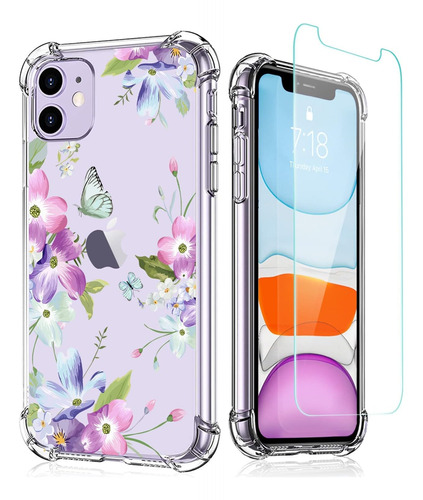 Funda Xeeue Para iPhone 11-flores Moradas