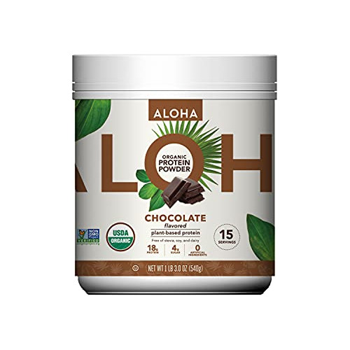 Proteína Orgánica A Base De Plantas Aloha Chocolate 19.6 Oz