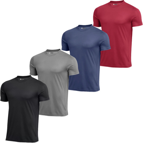 Kit 4 Camisa Dry Fit Masculina Academia Corrida Pro Fitness 