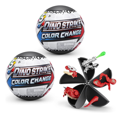 5 Surprise Dino Strike Series 5 Color Change (paquete De 2) 