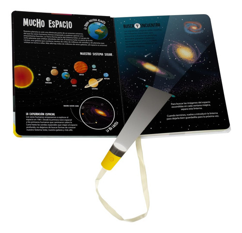 Libro El Espacio Busca Y Encuentra Con Linterna