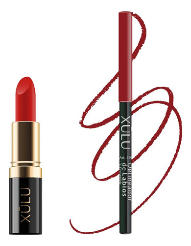 Labial Rojo En Barra Línea Rojos Y Oscuros Xúlu Cosmeticos Color M26