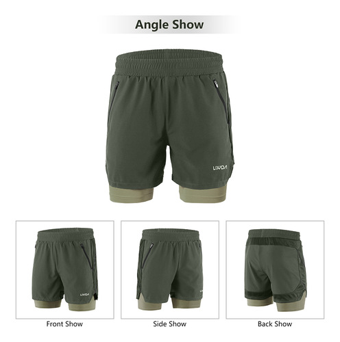 Pantalones Cortos Lixada Quick Shorts Running Active 2 Para