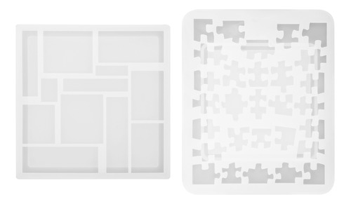 Moldes De Resina Y Silicona Para Rompecabezas, Manual, 2 Uni