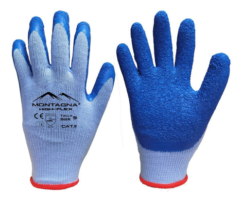 Guante Anti Corte Montagna Latex Y Tela Pack 6 Pares