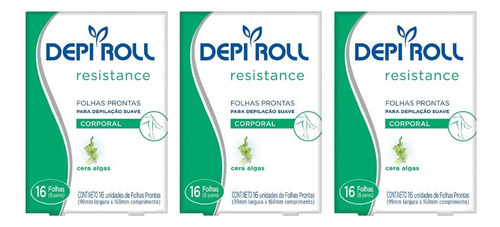 Depilatorio Depiroll Folha Corporal Com 16un Algas - 3un