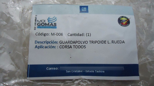 Kit Goma De Tripoide Lado Rueda Corsa Todos M-006 Rd