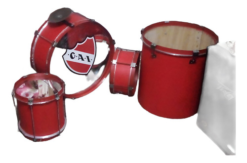 Combo Bombo Replique Redoblante Surdo Blanco