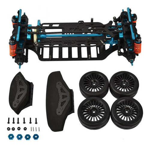 Kit De Chasis De Marco De Cuerpo Metálico Rc Para Tamiya