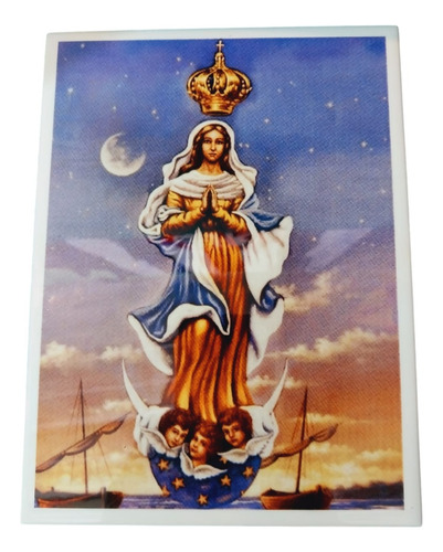 Virgen De Los Treinta Y Tres, Azulejo Colgable De 20x15 Cm