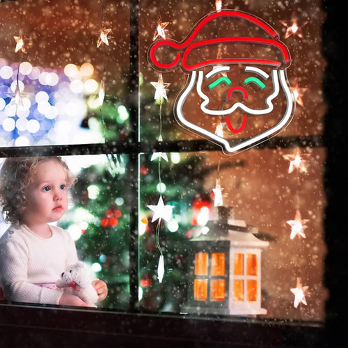 Letrero De Neon Santa Claus, Letreros De Neon Led De Navidad