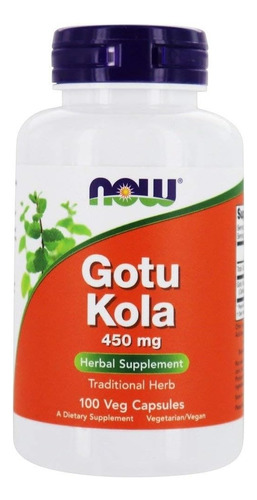 Gotu Kola Centella Asiatica 100 Capsulas Apoyo Cerebral