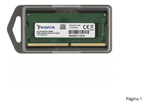 Memória Ram 4gb Ddr4 3200mhz Adata 4gbx4 So-dimm 1.2v (Usado)