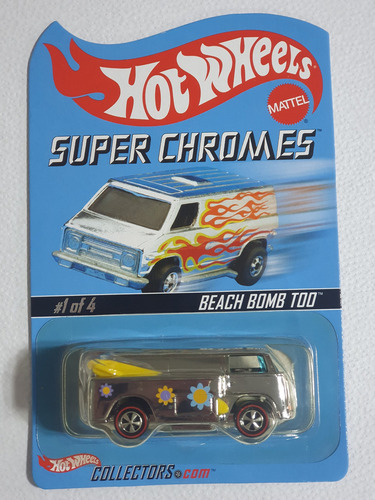 Hot Wheels Super Chromes Beach Bomb To Blister Amarillo 2003 Color Plateado