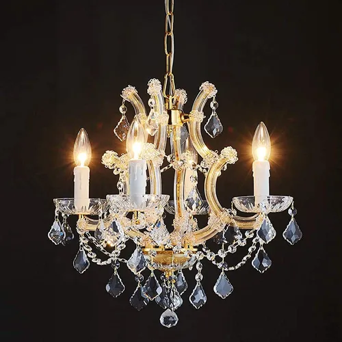 Saint Mossi 4 Light Crystal Maria Theresa Gold Chandelier Li