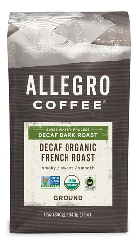 comprar Café Molido Tostado Francés Orgánico Descafeinado 340 G